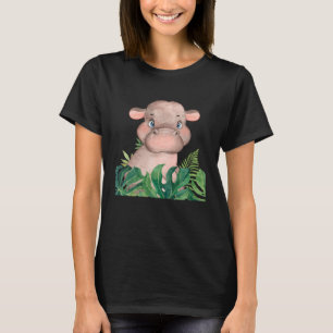 Camiseta Baby Hippopotamus Safari Selgle Boys Meninas
