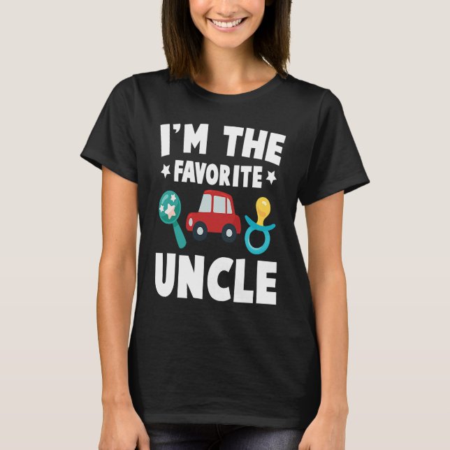 Camiseta Baby  I'm The Favorite Uncle  Fire Truck  Baby Sho (Frente)