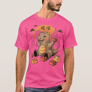 Camiseta Baby Japan Vintage destruindo cidade