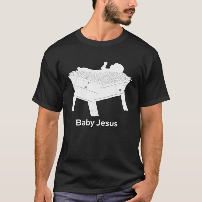 Camiseta Baby Jesus Live Nativity Game Christmas Pageant (Frente)