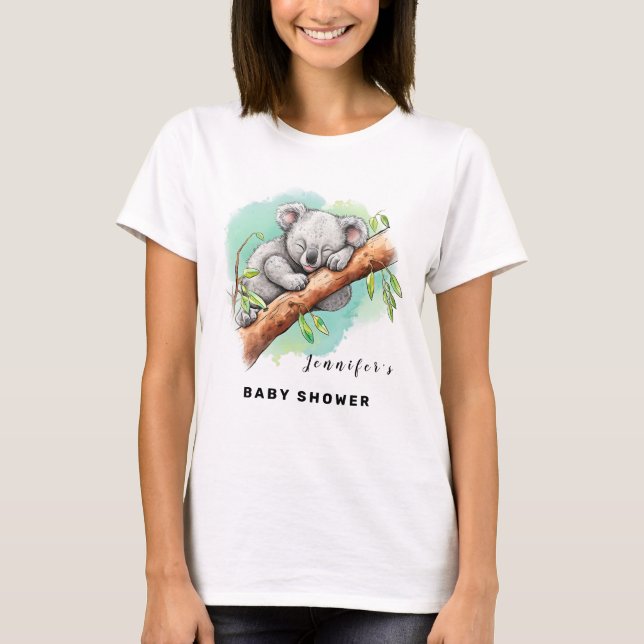 Camiseta Baby Koala Chá de fraldas (Frente)