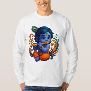 Camiseta Baby Krishna com Flauta - Víbias da Paz 3D vibra