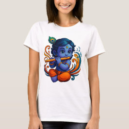 Camiseta Baby Krishna com Flauta - Víbias da Paz | 3D vibra