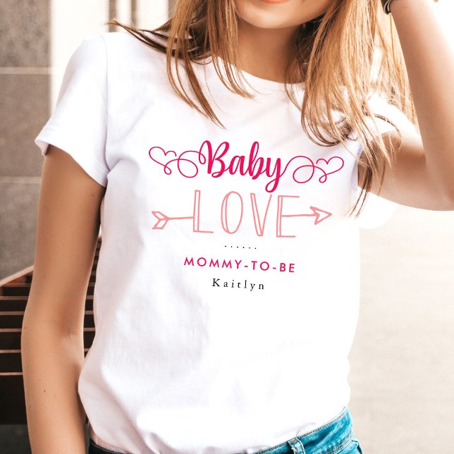 Camiseta "Baby Love" Mommy-to-be Baby Shower (Criador carregado)