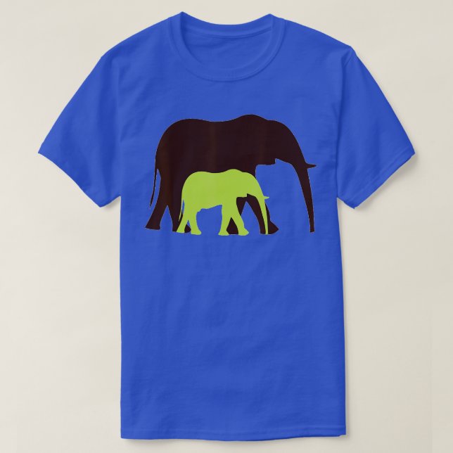 Camiseta Baby Mama Elephant Willife Safari Zoo Selva (Frente do Design)