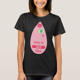 Camiseta Baby Oil Halloween Figurume Engraçado Mulheres Eng