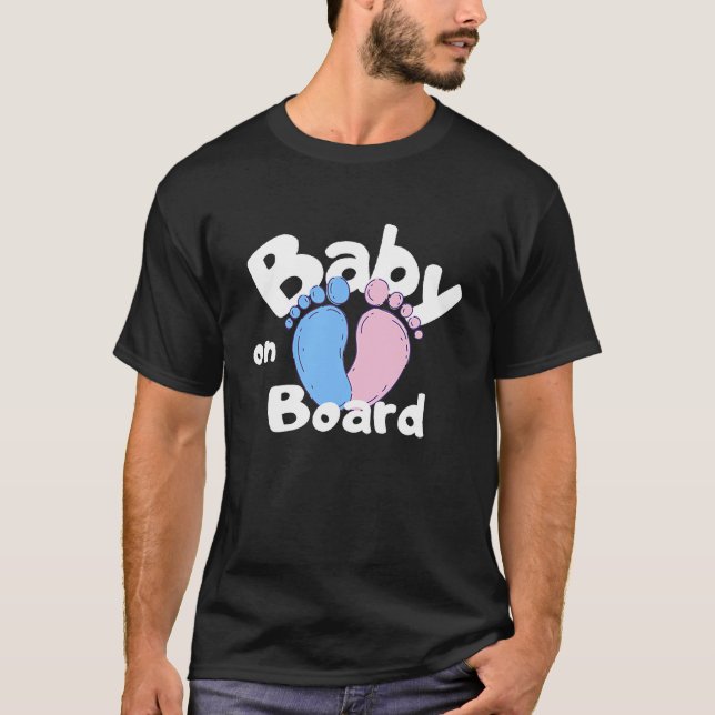 Camiseta Baby On Board Saying Baby Belly Birth Pregnancy (Frente)