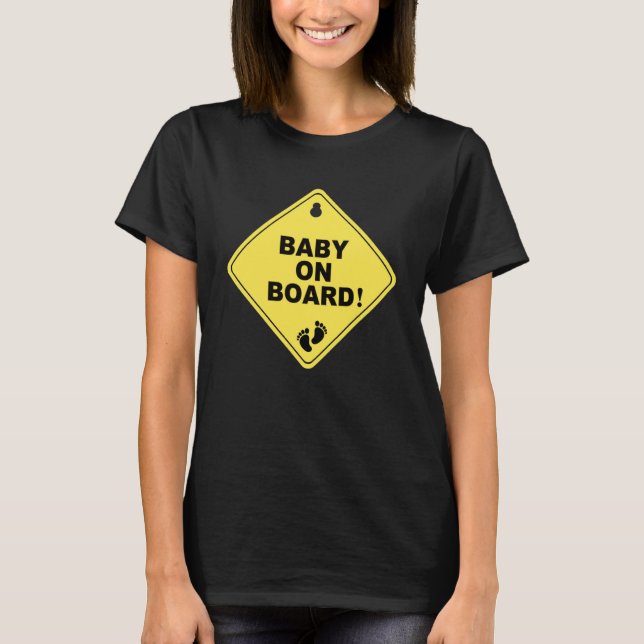Camiseta BABY ON CONSELHO Sinal de Tummy Esperando Mamãe gr (Frente)
