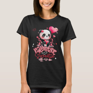Camiseta Baby Panda Adorável Docinho Com Corações
