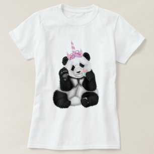 Camiseta Baby panda in unicorn hat T-Shirt