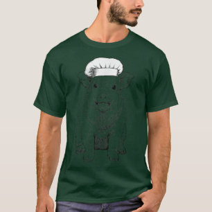 Camiseta Baby Pig Fazenda Animal Chef Cozinhar Cozinheiro