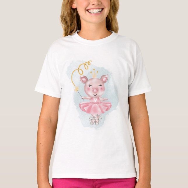 Camiseta Baby Piggy Ballerina (Frente)