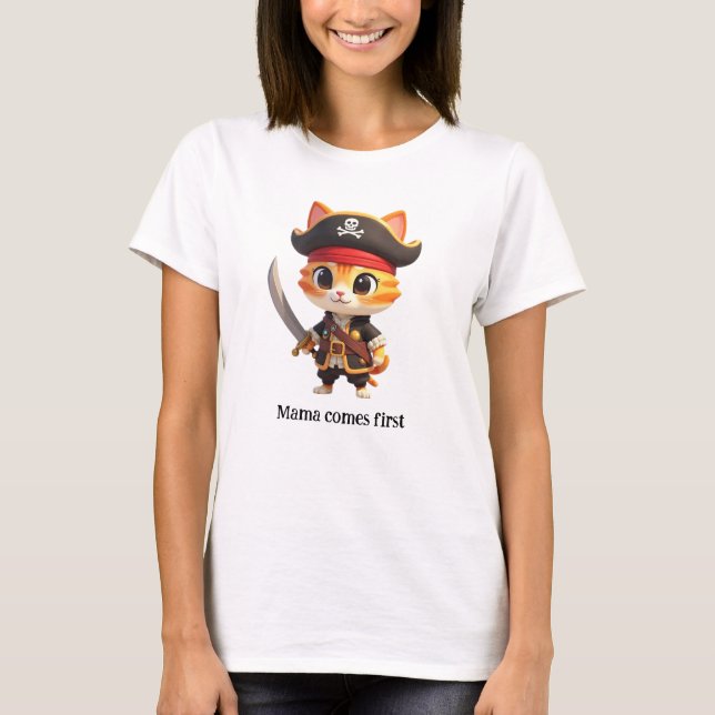 Camiseta Baby Pirate Cat T-Shirt (Frente)