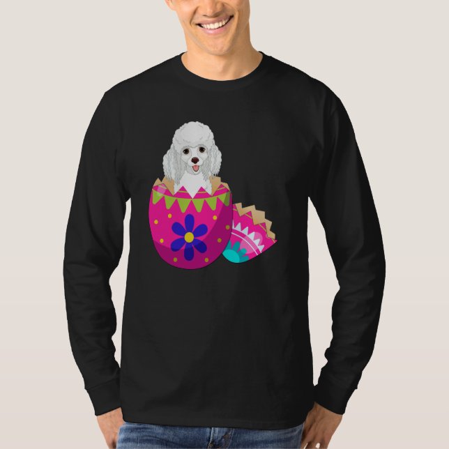 Camiseta Baby Poodle Hatching From Easter Egg Easter Day (Frente)