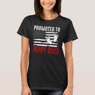 Camiseta Baby Promoted To Poppy 2023 Legal Us Flag Family M