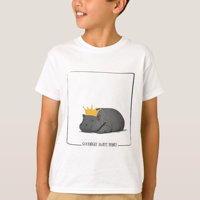 Camiseta Baby Pygmy Hippo-Goodnight Sweet Prince (Frente)