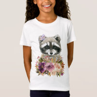 Baby Racoon Butterfly Floral Bumblebee Mauve Rosas