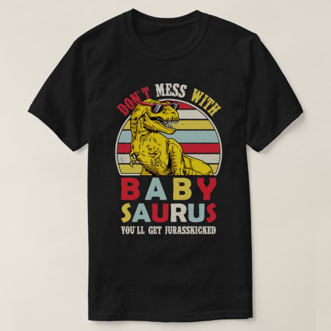 Camiseta Baby Saurus Shirt Babysaurs Dinossaur Baby An (Frente do Design)