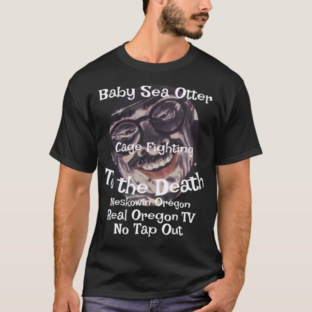 Camiseta Baby Sea Otter Cage Lutando Neskowin Oregon (Frente)