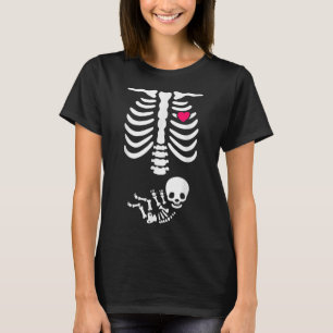 Camiseta Baby Skeleton Gravidez Anúncio Raio-X Engraçado H