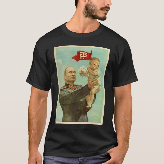 Camiseta Baby Trump Russia Putin Poster (Frente)