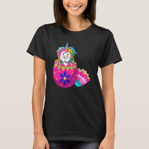 Camiseta Baby Unicorn Hatching from Easter OvoPáscoa Day