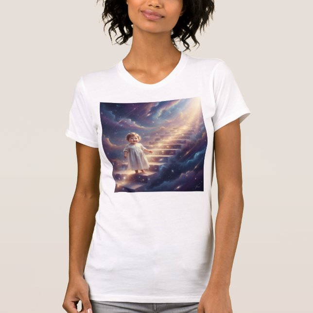 Camiseta Baby Walking Up Stairs Into the Universe Love (Frente)