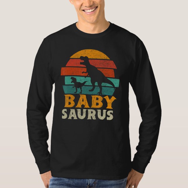 Camiseta Babysaurus Trex Dinosaur Toddler Baby Saurus Famil (Frente)