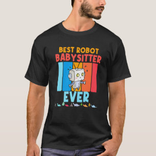 Camiseta Babysitting é incrível Babysitter Robot Boys Menin
