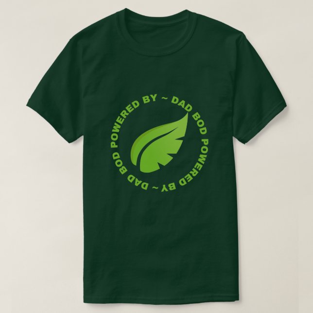 Camiseta Bacalhau pai Alimentado Por Plantas (Frente do Design)