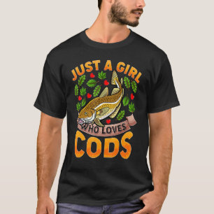 Camiseta Bacalhau Só Uma Menina Que Ama Bacalhaus