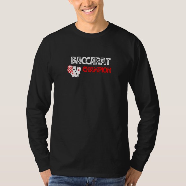 Camiseta Baccarat Champion Casino Games Ideia E Trofe (Frente)