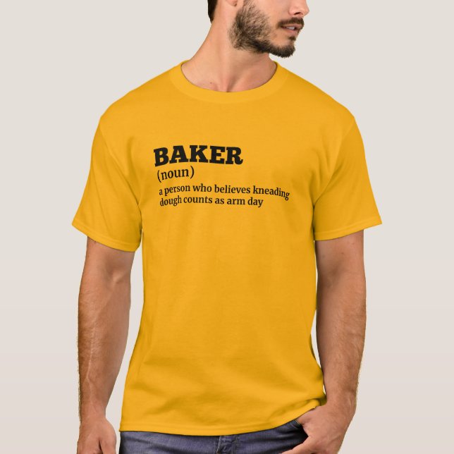 Camiseta Bacery Worker Funny Definition Tee (Frente)