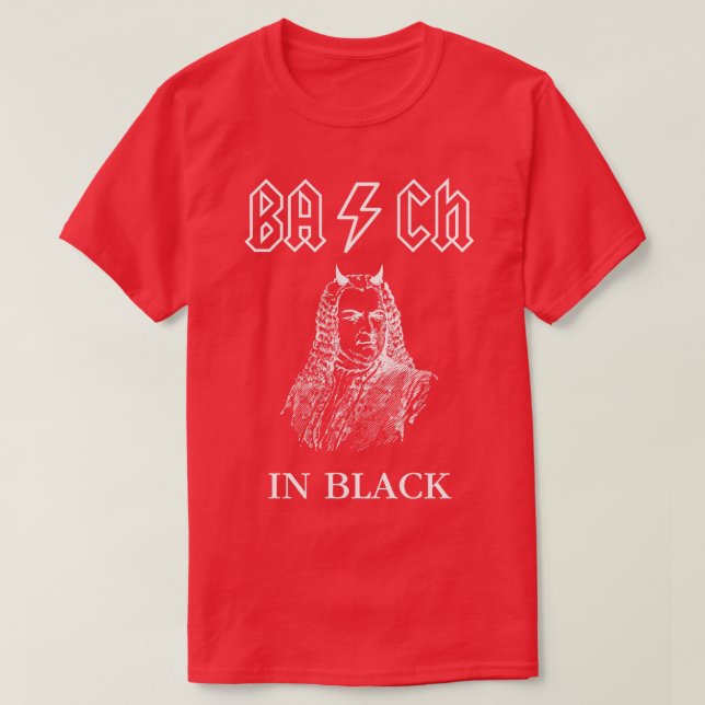 Camiseta Bach Em Preto (Frente do Design)