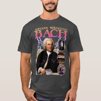 Camiseta BACH RAPEE ao Compositor Música Antiga Bandee vint