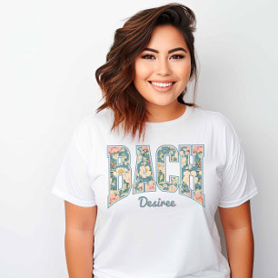 Camiseta BACH Skyline Blue Retro Floral