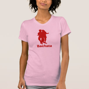 Camiseta Bachata Bachata Latino Dançarinos Silhouette Pink