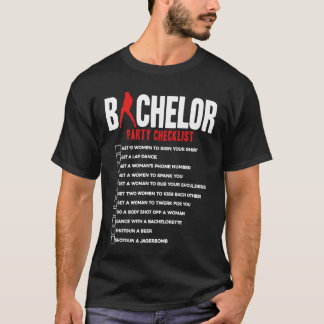 Camiseta Bachelor Party Checklist friends