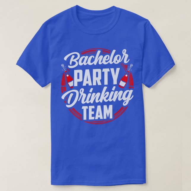 Camiseta Bachelor Party Drinking Team Groom Bride  (Frente do Design)