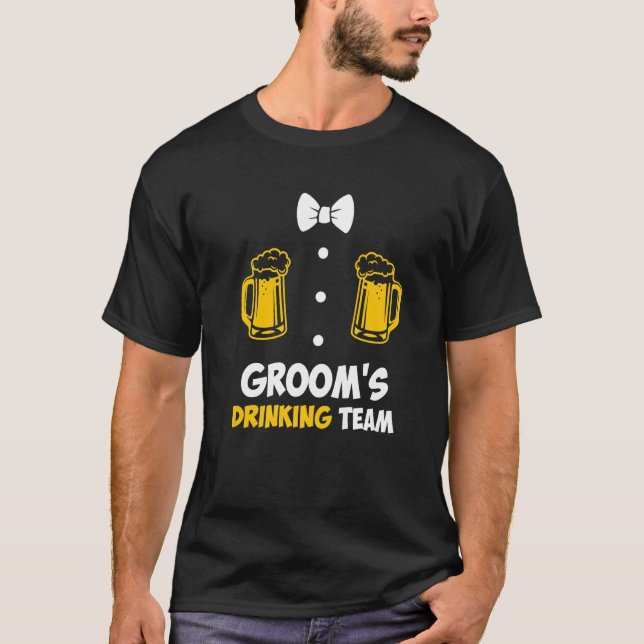 Camiseta Bachelor party men team groom wedding  1 (Frente)