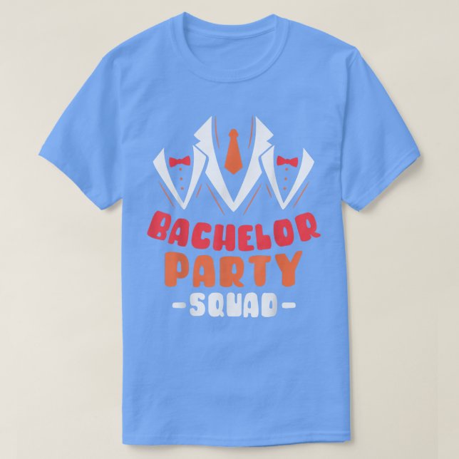 Camiseta Bachelor Party Squad Groom Bride Team121  (Frente do Design)
