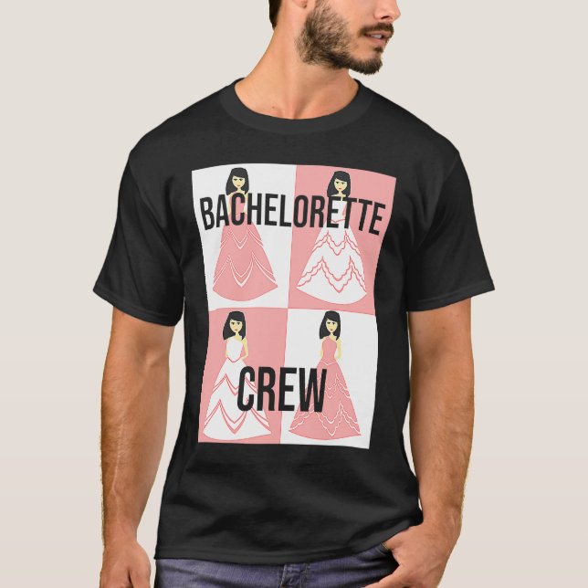Camiseta Bachelorette Crew bride evening bechlorette party  (Frente)