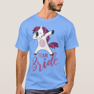 Camiseta Bachelorette Dabbing de unicórnio do time das mulh