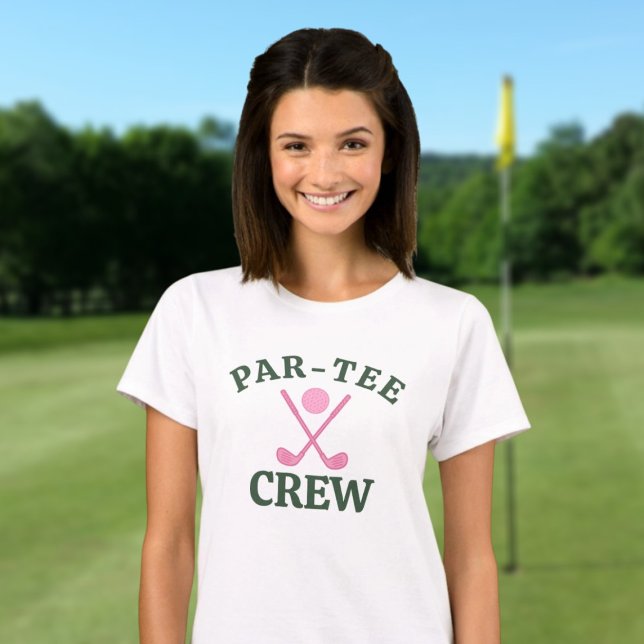 Camiseta Bachelorette de Golfe de Par-Tee (Par-Tee Crew Golf Bachelorette T-Shirt by Ricaso for the bride to be and her crew)