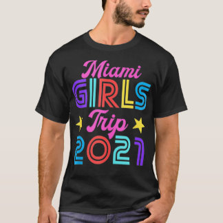 Camiseta Bachelorette de Miami Girls Trip 2021 Matching Squ