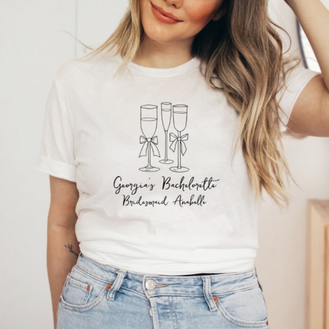 Camiseta Bachelorette de Script Moderno do Arco Girls Weeke (Criador carregado)