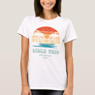 Camiseta Bachelorette de Viagem das Meninas com Pôr do Sol 