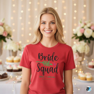 Camiseta Bachelorette do Nome da Bridesmaid da Praça Noiva 