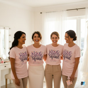 Camiseta Bachelorette do Nome da Bridesmaid da Praça Noiva