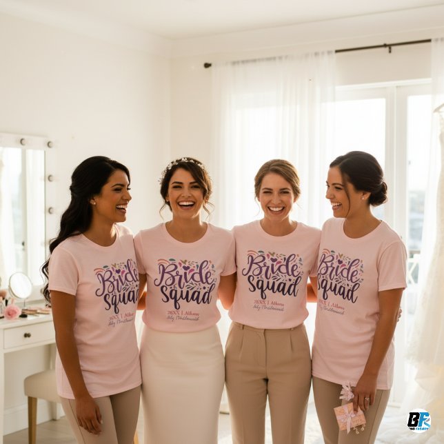 Camiseta Bachelorette do Nome da Bridesmaid da Praça Noiva  (Criador carregado)